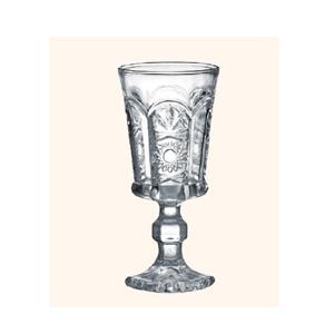 Carved glass goblets, 40mm dia.x 111mm h