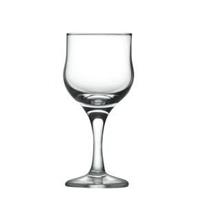 Glass red wine goblets, 63mm dia.x 155mm h