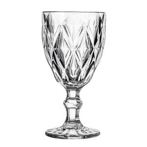 Carved glass goblets, 65mm dia.x 150mm h Carved glass goblets, 65mm dia.x 150mm h
