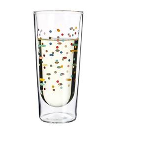 Double wall glass drinking, 83mm dia.x 185mm h