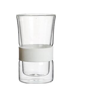 Double walled beer glass, 85mm dia.x 145mm h