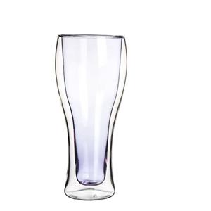 Double walled beer glass, 90mm dia.x 208mm h