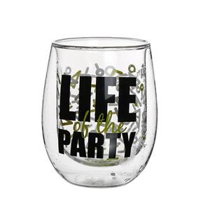 Double wall glass drinking, 80mm dia.x 118mm h