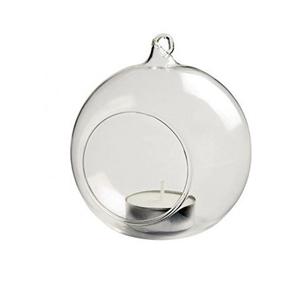 Hanging ball glass candle holder crystal ball candlestick, 100mm dia.x 100mm h Hanging ball glass candle holder crystal ball candlestick, 100mm dia.x 100mm h