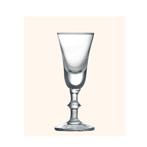 Glass chinese baijiu goblet, 46mm dia.x 111mm h