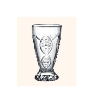 Engraved glass water cup, 35mm dia.x 84mm h Engraved glass water cup, 35mm dia.x 84mm h