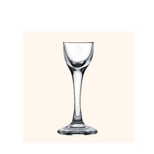 Glass chinese distilled spirit goblet, 36mm dia.x 81mm h