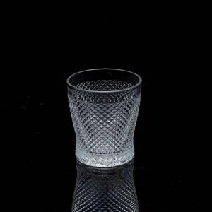 Engraved glass tumbler, 83mm dia.x 90mm h