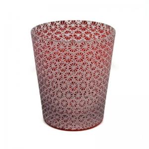 Engraved glass tumbler, 60mm dia.x 90mm h