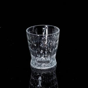 Engraved glass tumbler, 83mm dia.x 90mm h