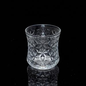 Engraved glass tumbler, 86mm dia.x 91mm h