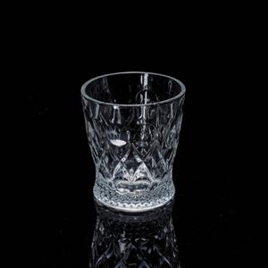 Engraved glass tumbler, 83mm dia.x 90mm h