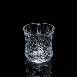 Engraved glass tumbler, 86mm dia.x 91mm h