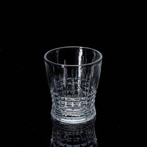 Engraved glass tumbler, 83mm dia.x 90mm h