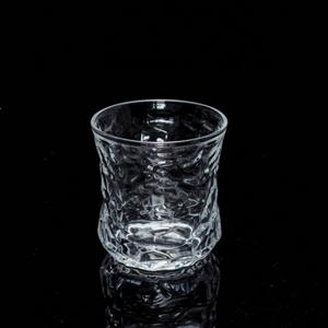 Engraved glass tumbler, 86mm dia.x 91mm h
