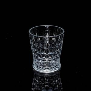 Engraved glass tumbler, 83mm dia.x 90mm h