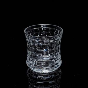 Engraved glass tumbler, 86mm dia.x 91mm h