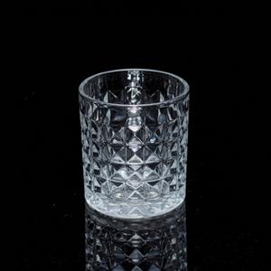 Engraved glass tumbler, 74mm dia.x 82mm h