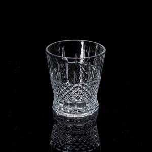 Engraved glass tumbler, 83mm dia.x 90mm h