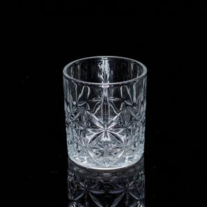 Engraved glass tumbler, 74mm dia.x 82mm h