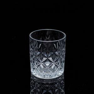 Engraved glass tumbler, 74mm dia.x 82mm h