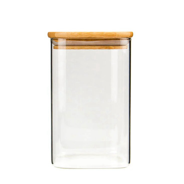 1050ml Bamboo Lid Glass Jar