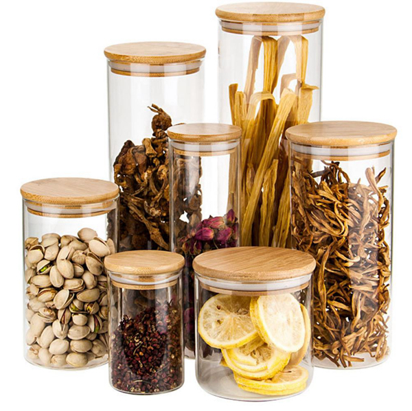630ml Bamboo Lid Glass Jar