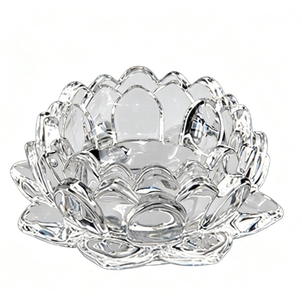 Small Lotus Flower Glass Candle Holder