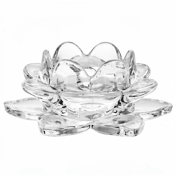 Small Lotus Flower Glass Candle Holder