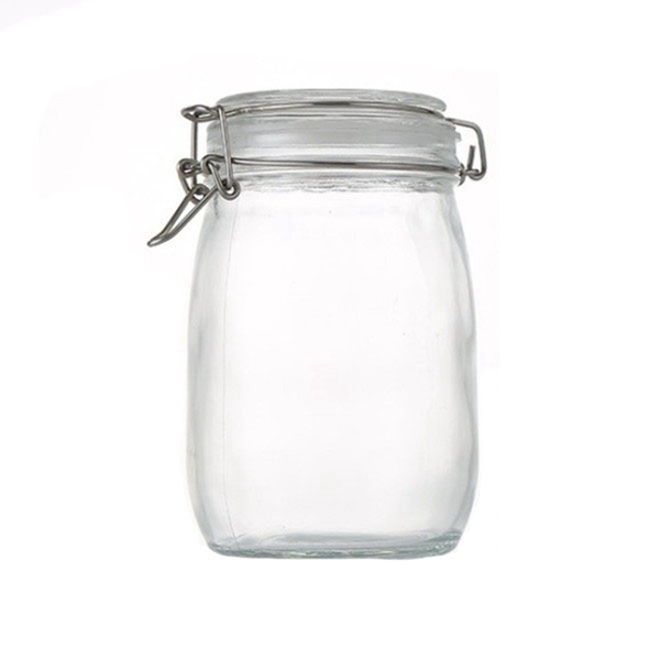 1000ml Clip Top Glass Jar
