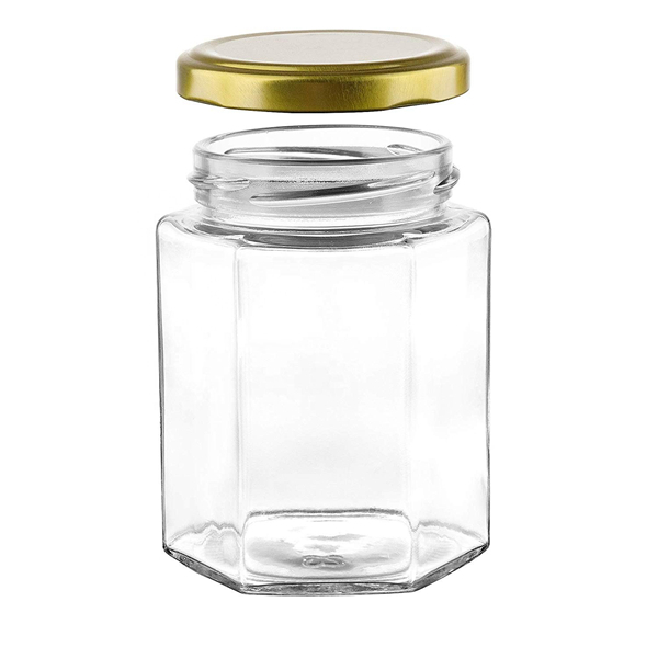 100ml Hexagonal Glass Jar
