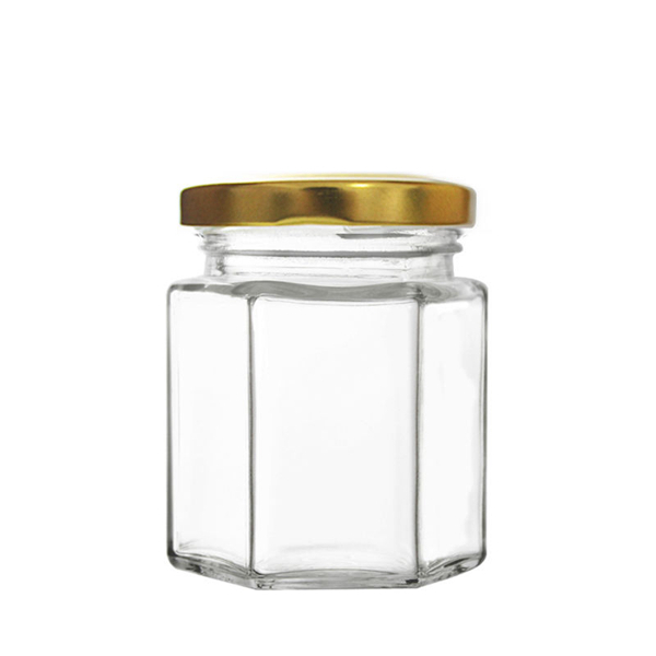 120ml Hexagonal Glass Jar