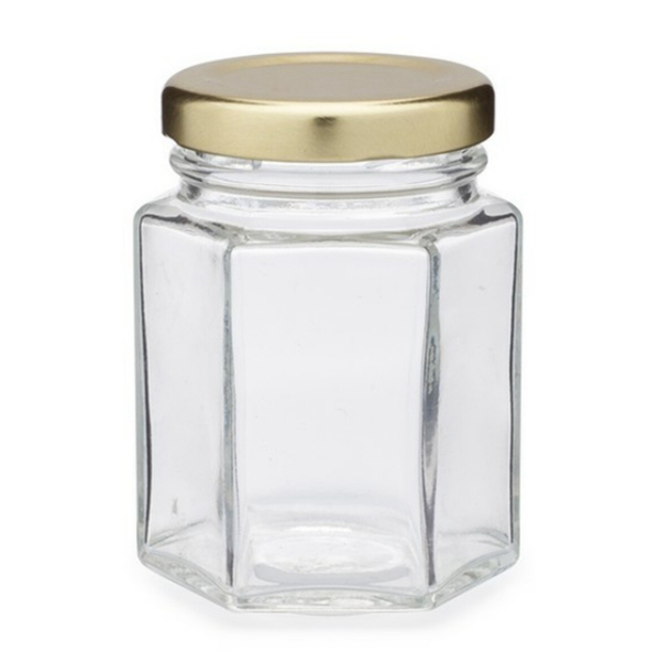 180ml Hexagonal Glass Jar