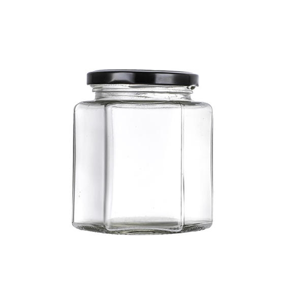 280ml Hexagonal Glass Jar