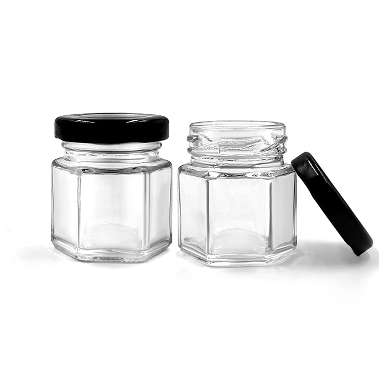 60ml Hexagonal Glass Jar
