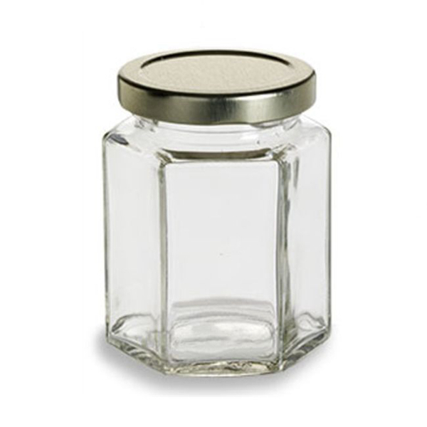 730ml Hexagonal Glass Jar