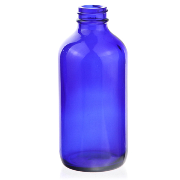 240ml Blue Boston Round Glass Bottle