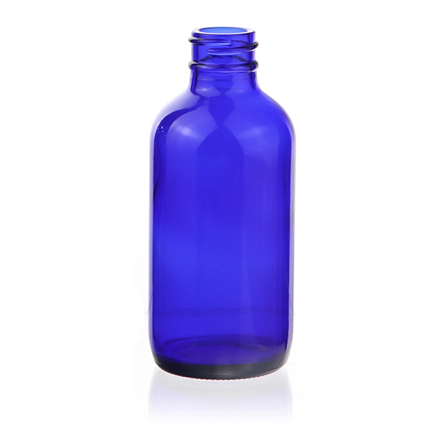 120ml Blue Boston Round Glass Bottle
