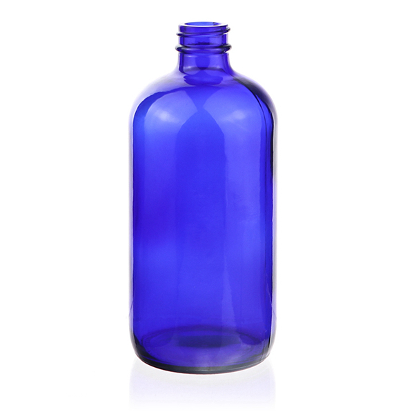 500ml Blue Boston Round Glass Bottle