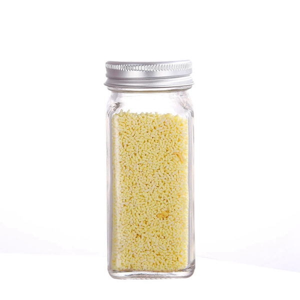200ml French Square Spice Jar Glass Bottle