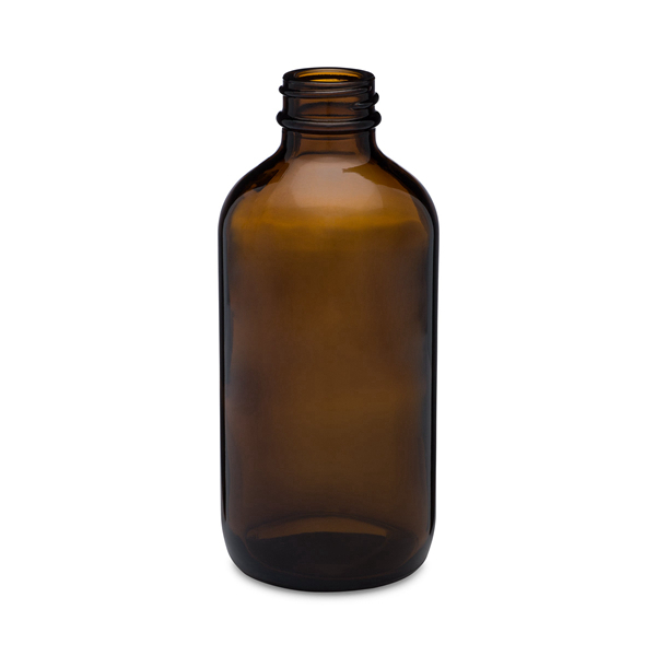 240ml Amber Boston Round Glass Bottle