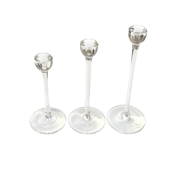 Tall Candlestick Glass Candle Holder