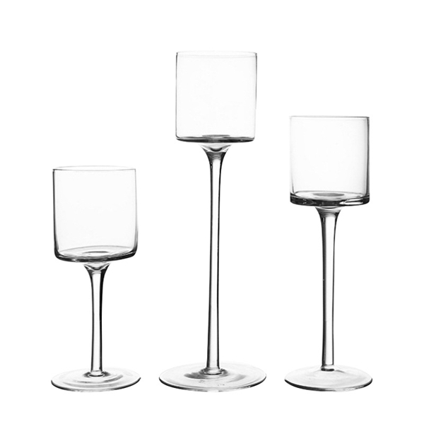 Tall Candlestick Glass Candle Holder