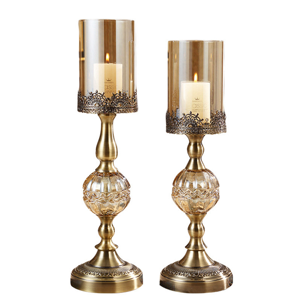 Tall Candlestick Glass Candle Holder